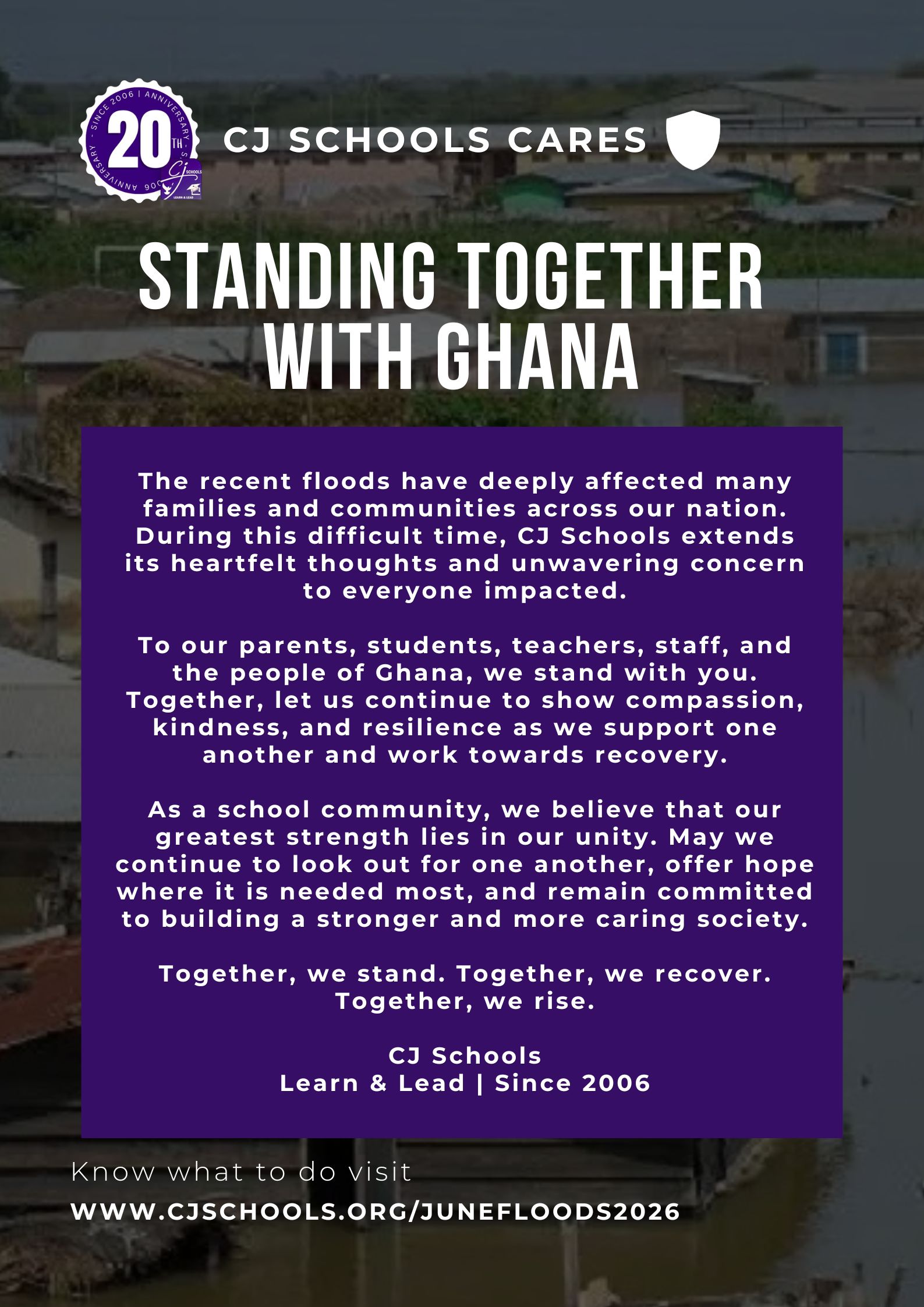 CJ Schools Cares - Standing Together With Ghana
